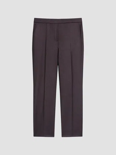 Theory Women's Treeca Wool Crop Trousers In Brown