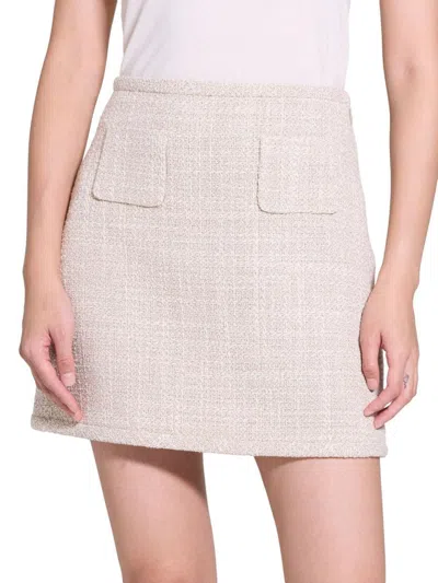 Theory Women's Tweed A-line Miniskirt In Neutral