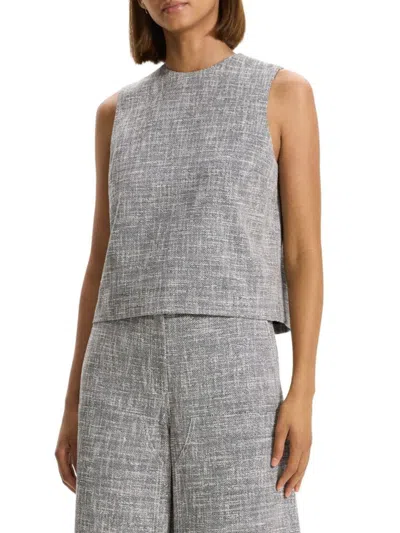 THEORY WOMEN'S TWEED CROP TOP