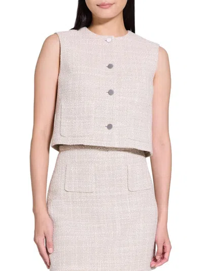 Theory Women's Tweed Cropped Vest In Neutral
