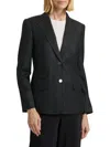 Theory Wool-flannel Blazer In Blue