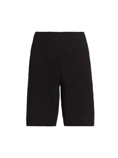 Theory Women's Utilitarian Linen-blend Shorts In Black