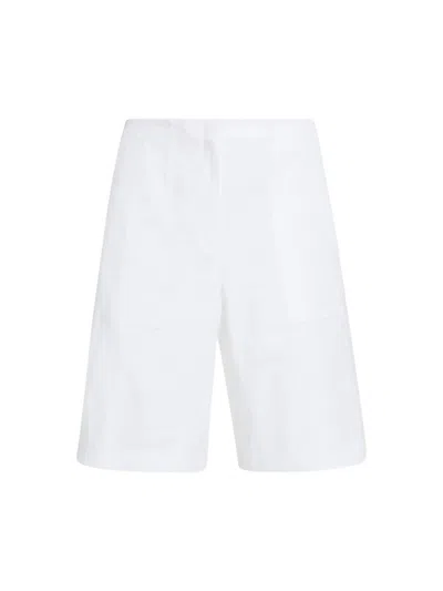 Theory Women's Utilitarian Pocket Linen-blend Shorts In White