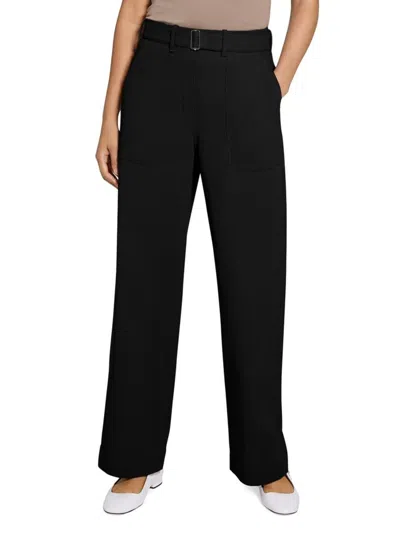 Theory Women's Utility Wide-leg Pants In Black