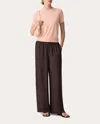 Theory Vented Pull-on Pant In Washed Twill In Brown