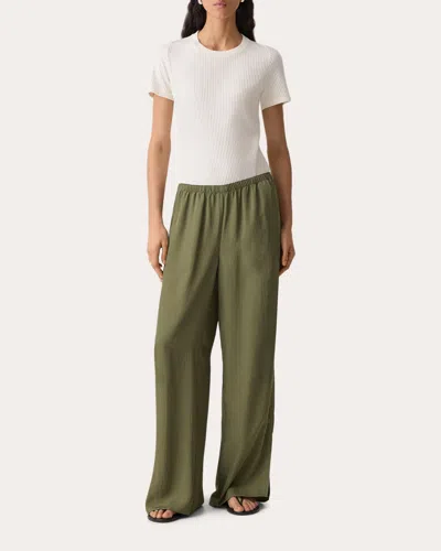 THEORY WOMEN'S WASHED TWILL VENTED PULL-ON PANTS