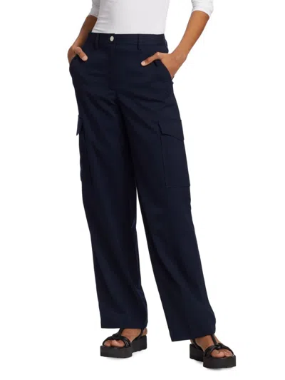 Theory Women's Wool Blend Cargo Pants In Baltic