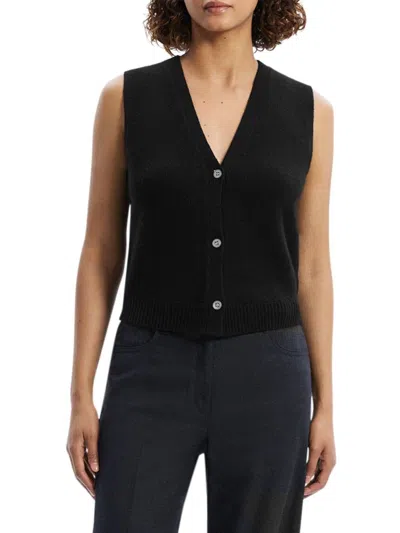Theory Women's Wool-blend Knit Button-front Vest