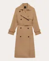 Theory Relaxed Trench Coat In Double-face Wool-cashmere In Neutrals