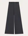 Theory Women's Wool Flannel Ultra Wide-leg Pants In Blue