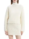 Theory Boxy Felted Wool-cashmere Pullover Sweater In White