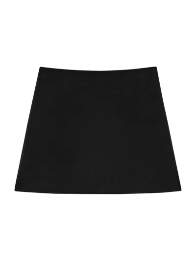 Theory Women's Wool-cashmere Miniskirt In Black