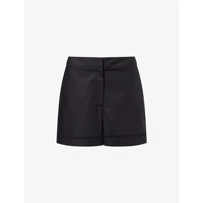 THEORY WOMENS THEORY EYELET COTTON POPLIN SHORTS