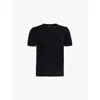 Theory Short-sleeve Wool-blend Crewneck T-shirt In Black
