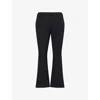 Theory Womens Kick-flare Five-pocket Cotton-blend Trousers Black In Black