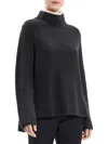 Theory Karenia Cashmere And Felted Wool Turtleneck Sweater In Multi