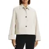 Theory Cropped Wide-cuff Trench Jacket In Beige