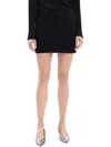 Theory Womens Crepe Solid Mini Skirt In Black