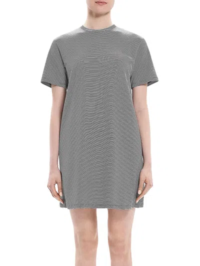 Theory Womens Daytime Mini T-shirt Dress In Grey