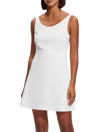 Theory Womens Daytime Short Mini Dress In White