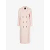 Theory Womens  Double-breasted Slip-pocket Regular-fit Wool And Cashmere-blend Coat In New Blush
