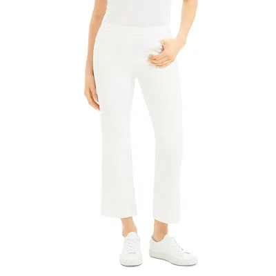 Theory Womens Flare Stretch Cropped Pants In Blue