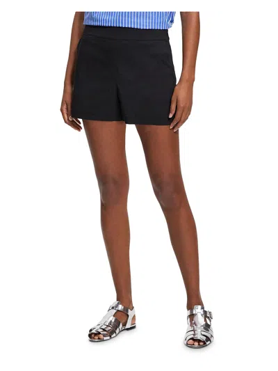 Theory Womens High Rise Solid Casual Shorts In Black