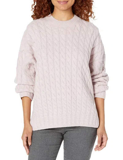 Theory Womens Karenia Cable-knit Sweater, Dried Petal, Small Us In Neutral