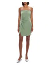 Theory Womens Linen Short Mini Dress In Green