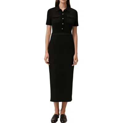 Theory Womens Merino Wool Blend Tea Length Shirtdress