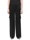 Theory Womens Mid-rise Wide Leg Cargo Pants In Black