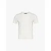 Theory Womens New Ivory Regal Round-neck Wool-blend T-shirt In New Ivory