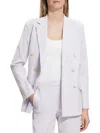 THEORY WOMENS OFFICE BUSINESS DOUBLE-BREASTED BLAZER