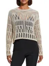 THEORY WOMENS OPEN STITCH KNIT PULLOVER SWEATER