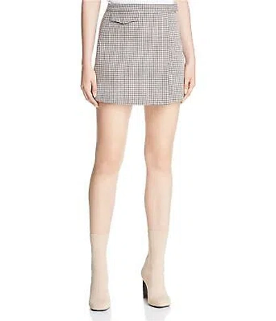 Pre-owned Theory Womens Plaid Mini Skirt In Multi