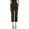 Theory Womens Printed Crepe Cropped Pants In Multi