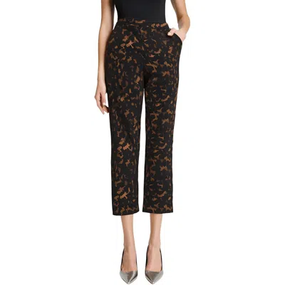 Theory Womens Printed Crepe Cropped Pants In Multi