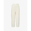 Theory Womens Rice Drawstring Wide-leg Woven Trousers In Neutral