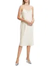 Theory Womens Satin Midi Slip Dress In Multi