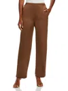 Theory Womens Satin Wide Leg Straight Leg Pants In Multi