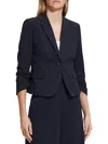 THEORY WOMENS SHRUNKEN BUSINESS ONE-BUTTON BLAZER