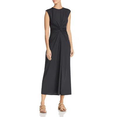 Theory Twisted Midi Dress In Black