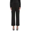 Theory Womens Solid Polyester Straight Leg Pants In Black