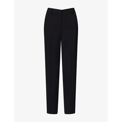 Theory Womens The Marcee Straight-leg Woven Trousers Black - 001