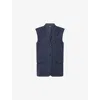 Theory Oversized Vest In Wool-blend In Nocturne Navy