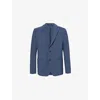 Theory Womens Clinton Single-breasted Stretch-woven Blazer Finch In Finch