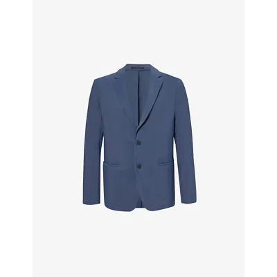 Theory Womens Clinton Single-breasted Stretch-woven Blazer Finch