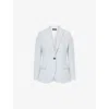 Theory Womens  Staple Single-button Woven Blazer In Pearl Blue