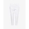 Theory Womens  Treeca Tapered Linen-blend Trousers In White