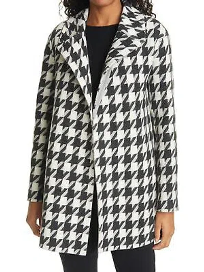 Pre-owned Theory Womens Wool Blend Belted Pocketed Wrap Jacket In Black